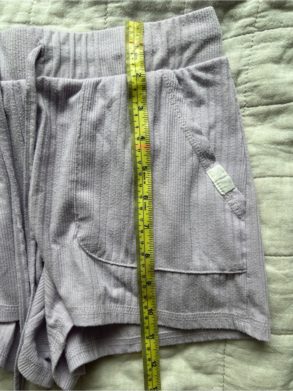 Roxy Lavender Ribbed Drawstring Athletic Shorts - Picture 6 of 6